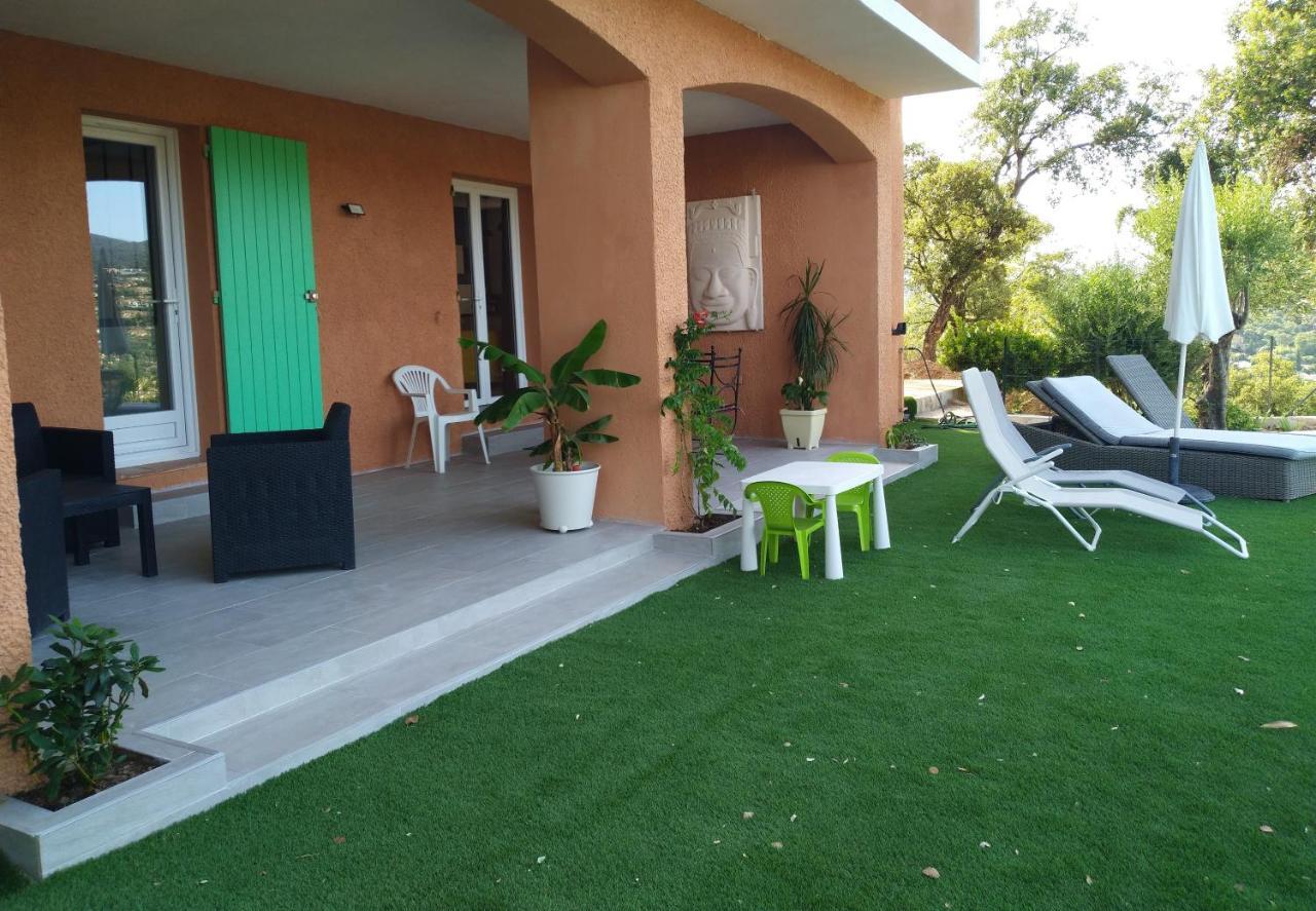 Superbe Bas De Villa 80 M2 Piscine Privee Reservee Aux Vacanciers Avec Vue Magnifique 6 Couchages La Londe-les-Maures Extérieur photo